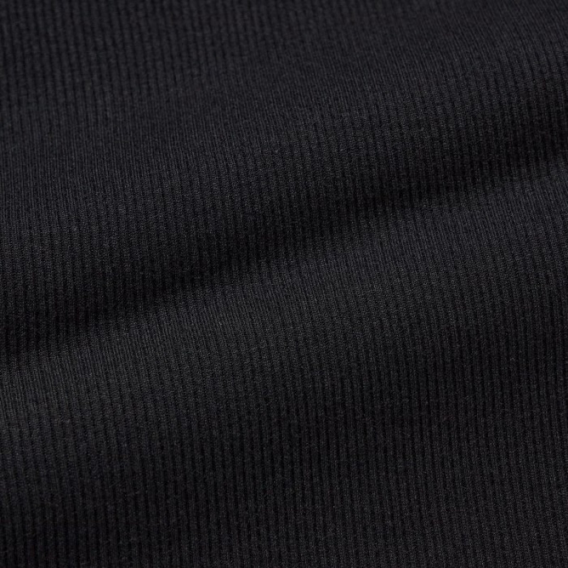 Uniqlo Dry Color Ribbed レディース タンクトップ ネイビー | 8087265