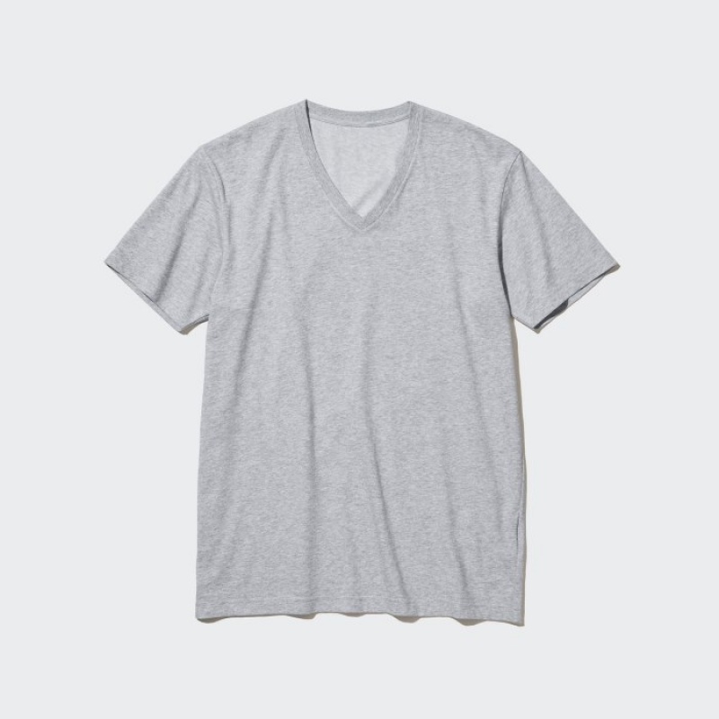 Uniqlo Dry Color V-Neck Short-Sleeve レディース Tシャツ 赤 | 6262217