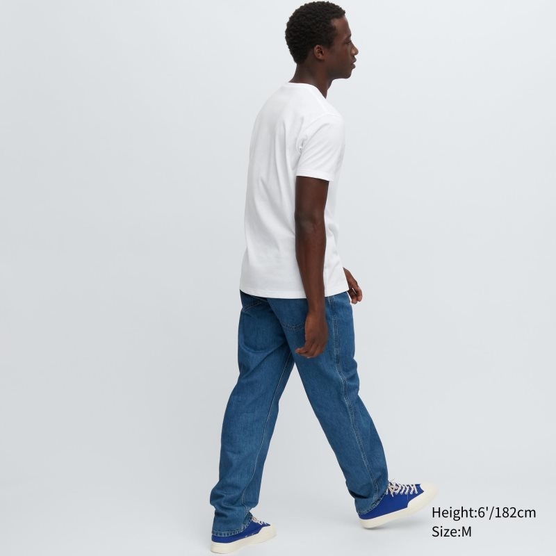 Uniqlo Dry Color V-Neck Short-Sleeve メンズ Tシャツ 白 | 1524103