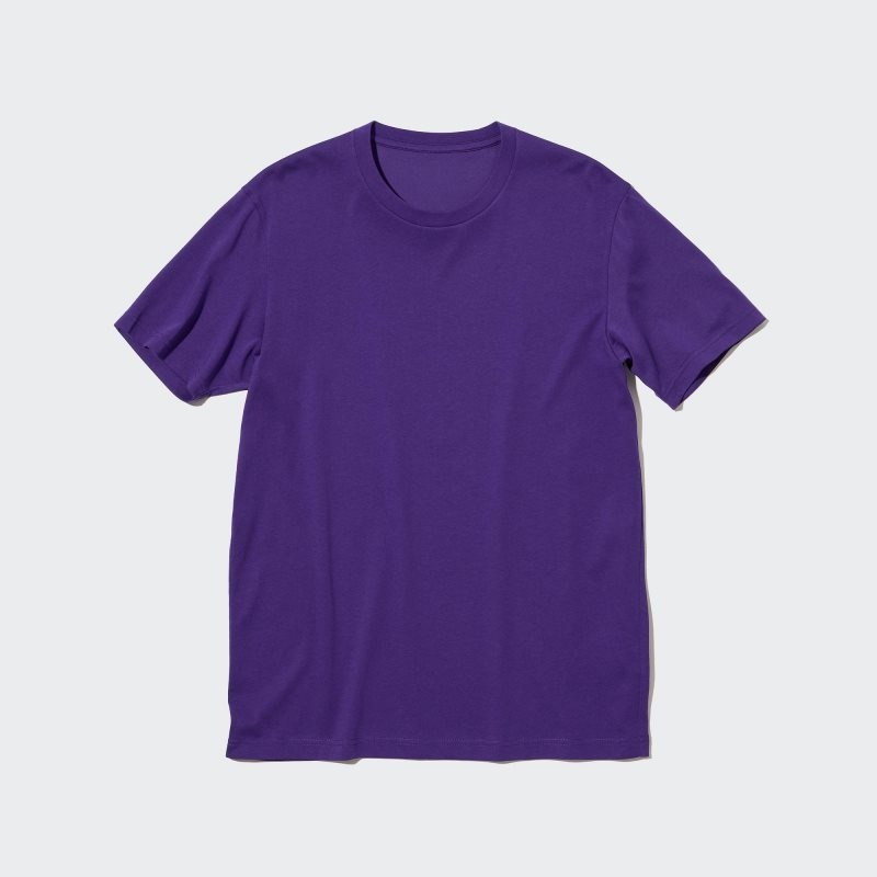 Uniqlo Dry Crew Neck Short-sleeve Color メンズ Tシャツ 紫 | 9857773