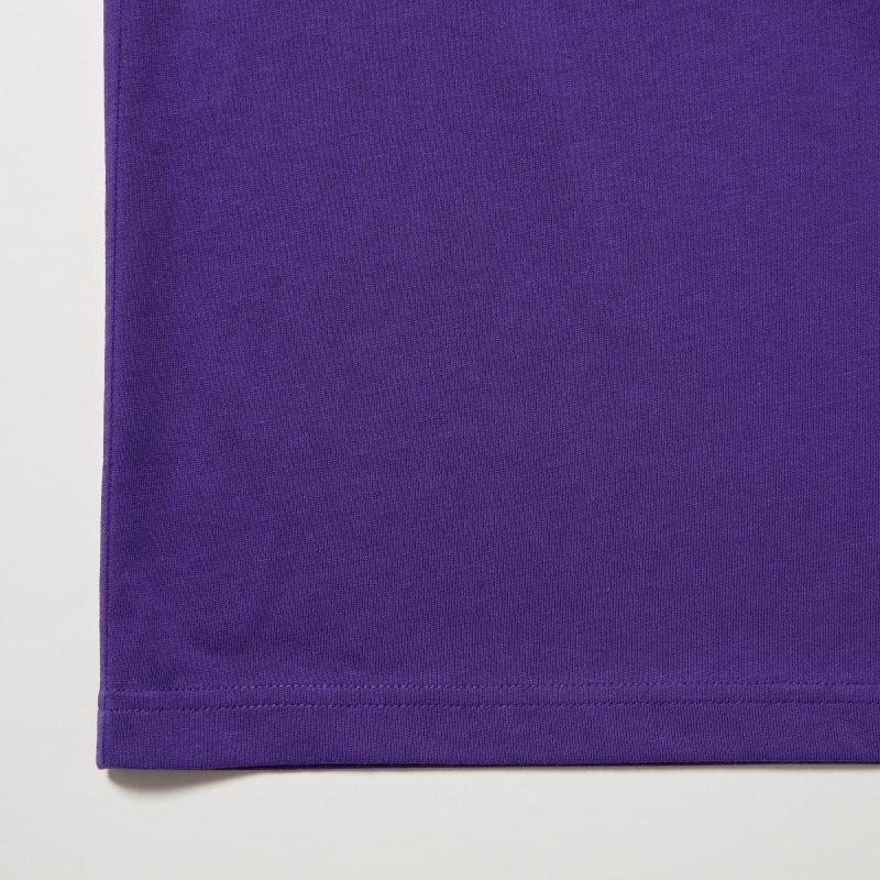 Uniqlo Dry Crew Neck Short-sleeve Color メンズ Tシャツ 紫 | 9857773