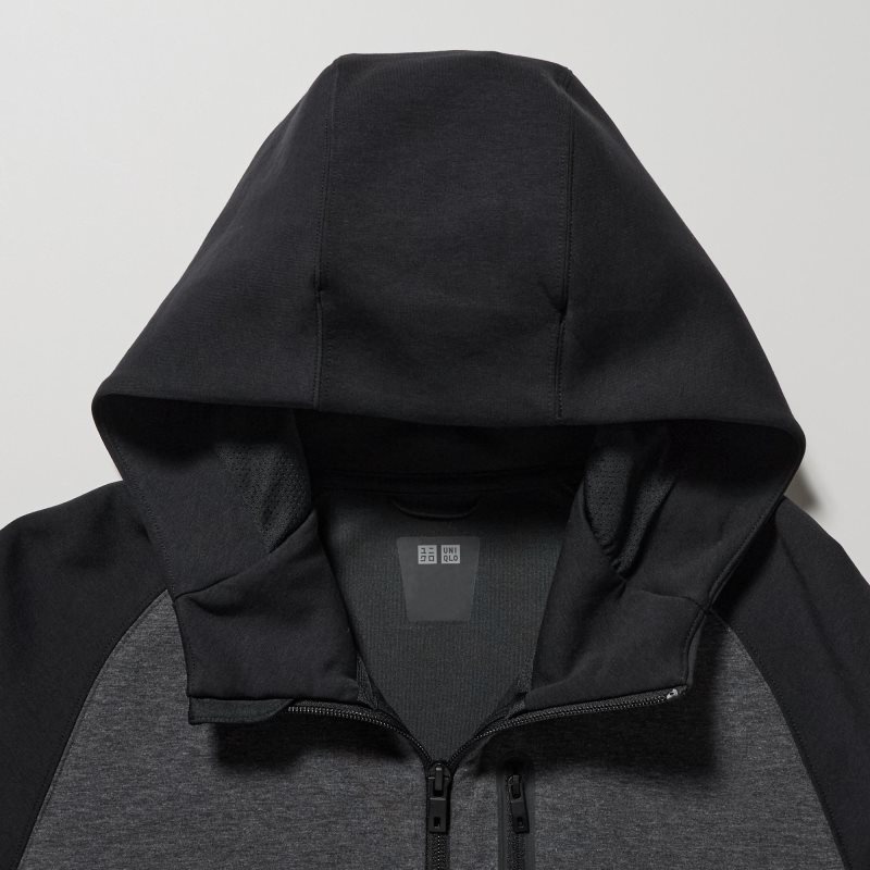 Uniqlo Dry Stretch Sweat Full-zip Color Block メンズ パーカー グレー | 4810612
