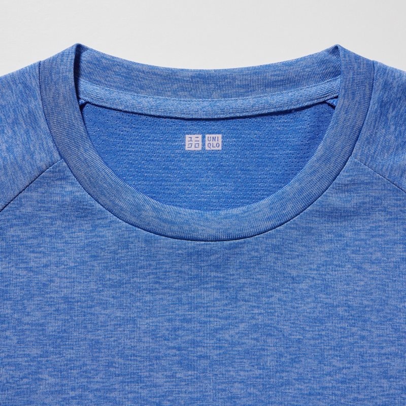 Uniqlo Dry-ex Crew Neck Short-sleeve メンズ Tシャツ 青 | 5264402