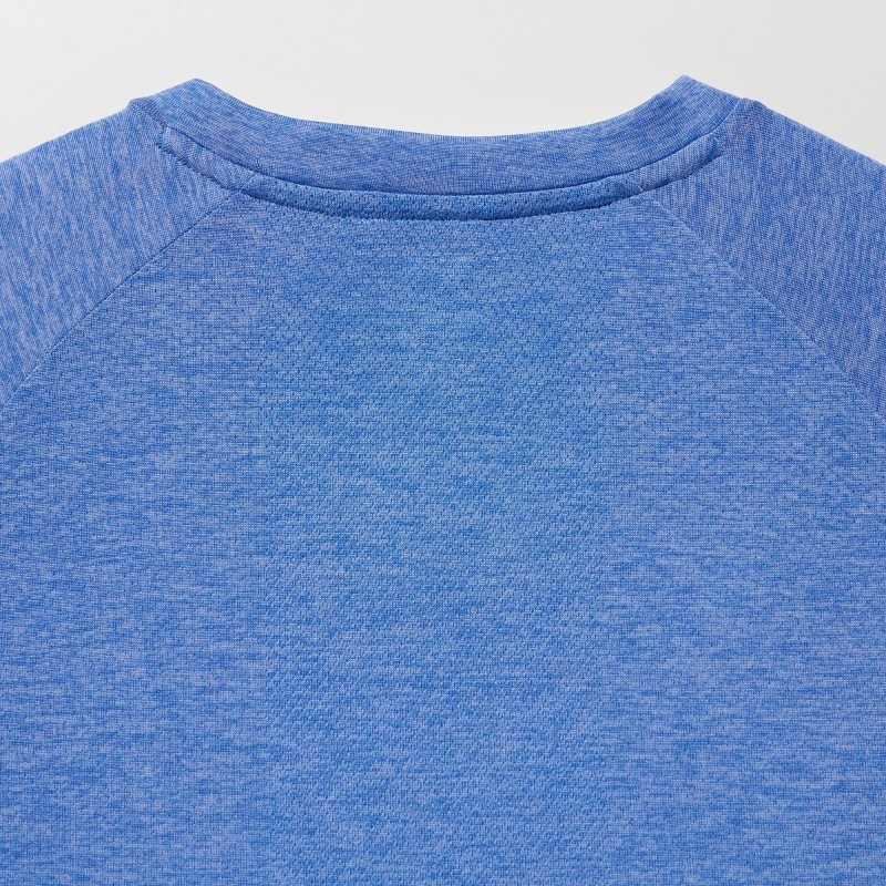 Uniqlo Dry-ex Crew Neck Short-sleeve メンズ Tシャツ 青 | 5264402