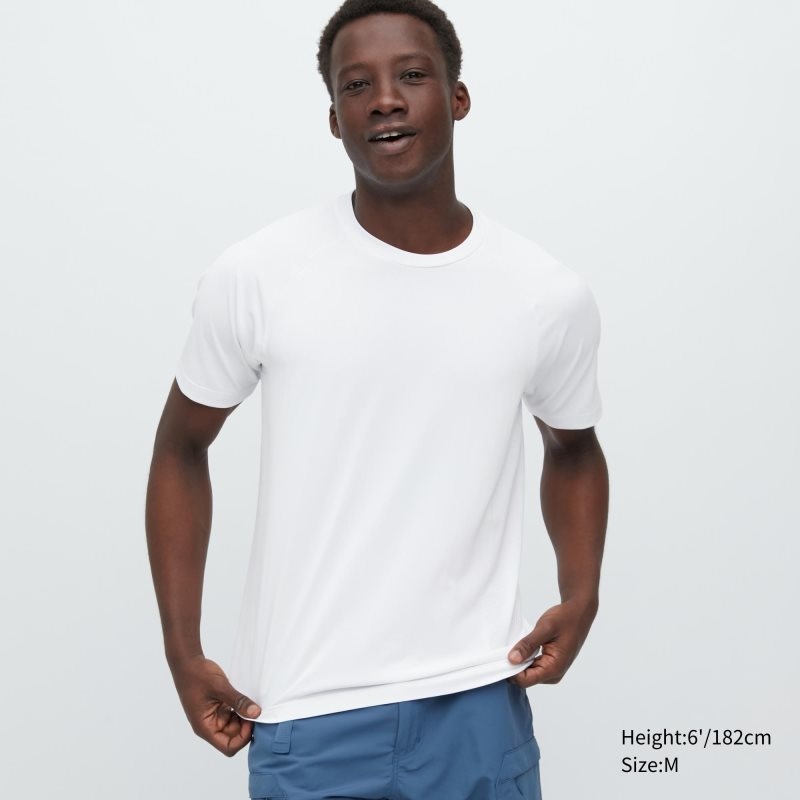 Uniqlo Dry-ex Crew Neck Short-sleeve メンズ Tシャツ 白 | 1672702