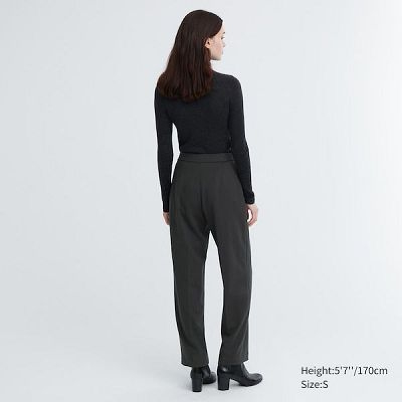 Uniqlo Easy Wide Straight レディース パンツ グレー | 3770615
