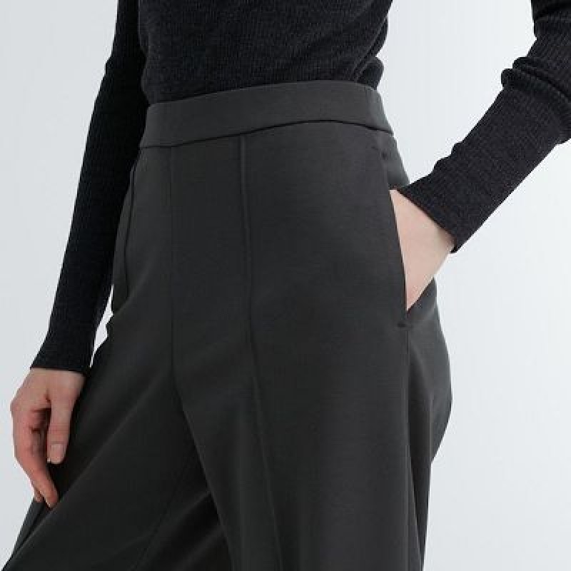 Uniqlo Easy Wide Straight レディース パンツ グレー | 3770615