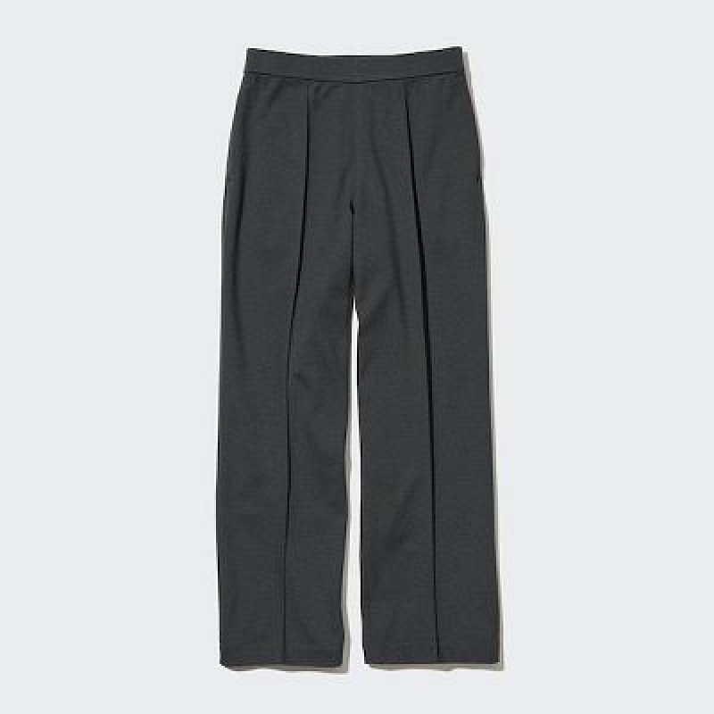 Uniqlo Easy Wide Straight レディース パンツ グレー | 3770615