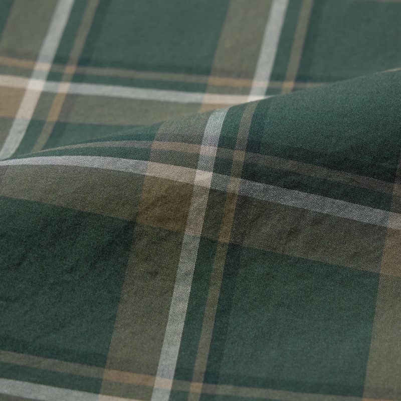 Uniqlo Extra Fine Cotton Broadcloth Checked Long-sleeve メンズ シャツ オリーブ | 6669856