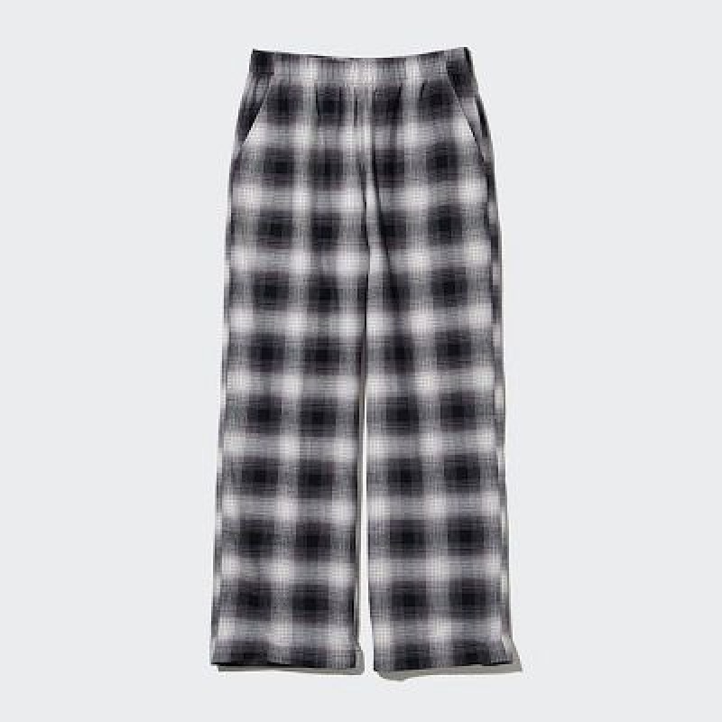 Uniqlo Flannel Checked レディース パンツ グレー | 5562