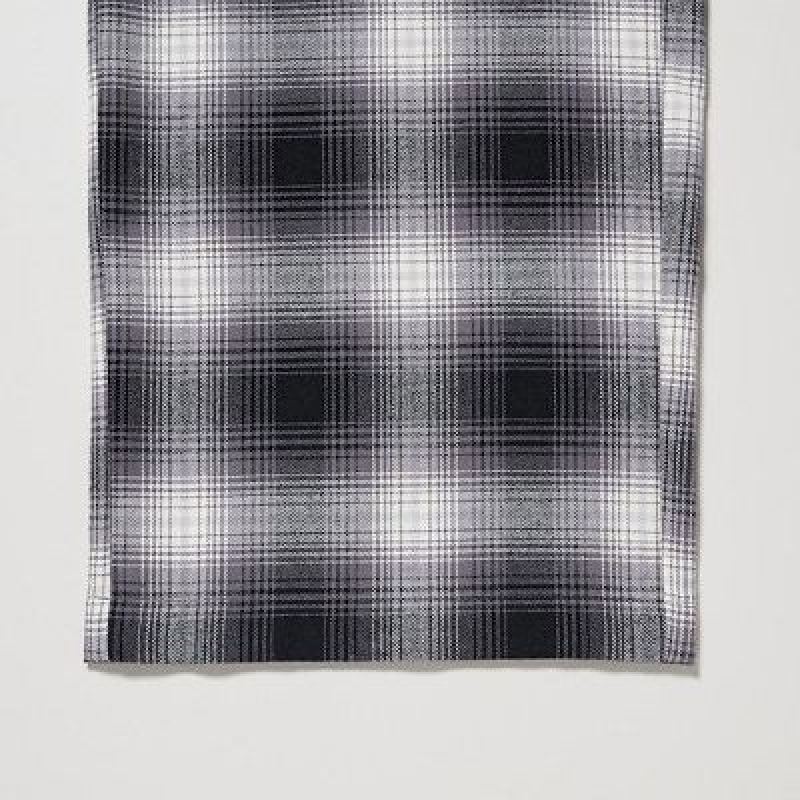 Uniqlo Flannel Checked レディース パンツ グレー | 5562