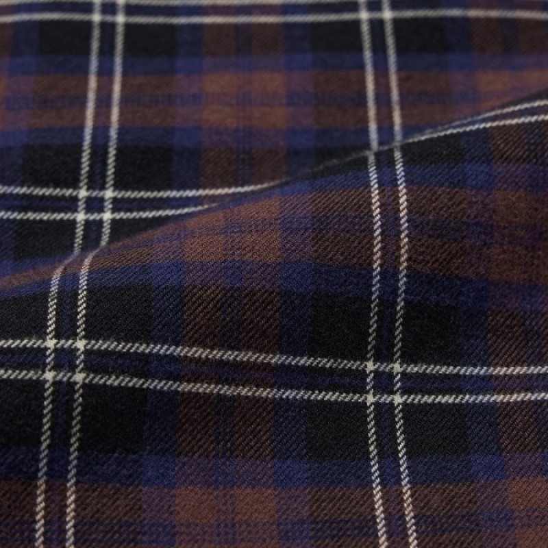 Uniqlo Flannel Checked レディース パンツ ブラウン | 6919645