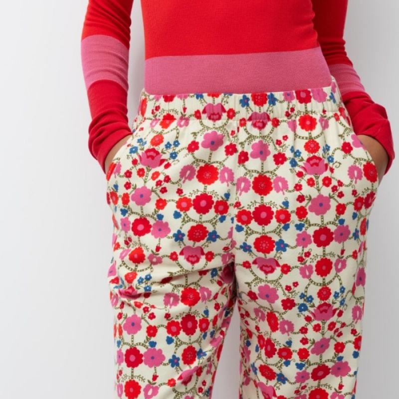 Uniqlo Flannel Lounge レディース パンツ 赤 | 3768021