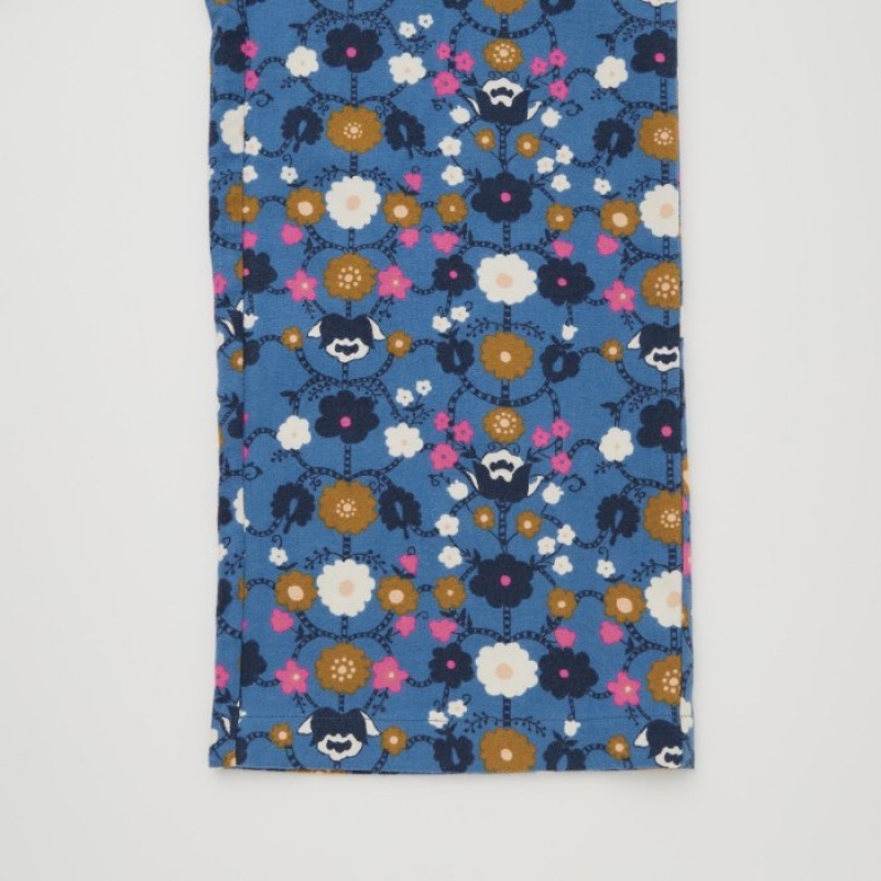 Uniqlo Flannel Lounge レディース パンツ 青 | 5561327
