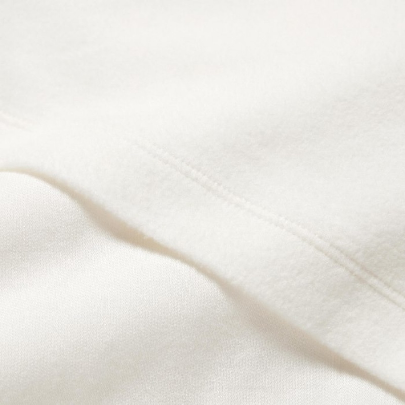 Uniqlo HEATTECH Fleece Crew Neck Long-Sleeve レディース Tシャツ 白 | 3712465