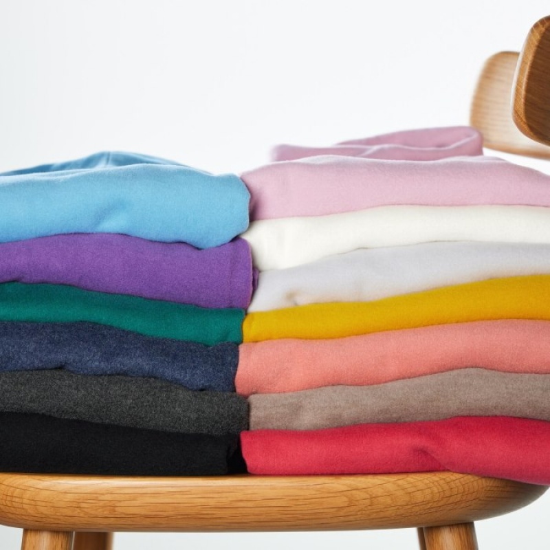 Uniqlo HEATTECH Fleece Turtleneck Long-Sleeve レディース Tシャツ 黄色 | 4179004
