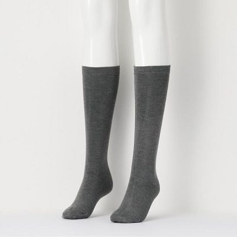 Uniqlo HEATTECH Knee High レディース ソックス グレー | 1077014