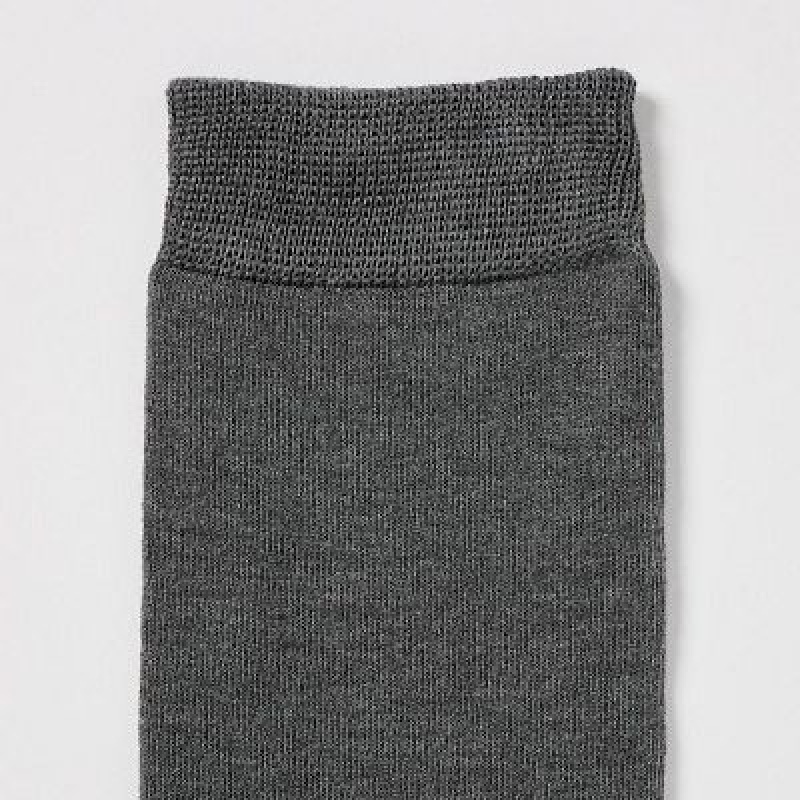 Uniqlo HEATTECH Knee High レディース ソックス グレー | 1077014