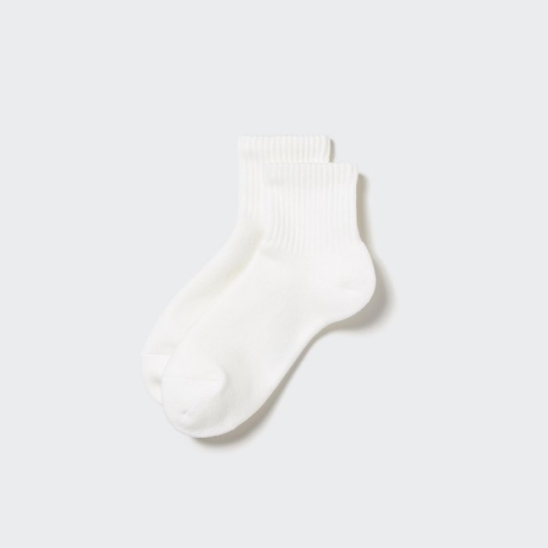 Uniqlo HEATTECH Pile-Lined Half レディース ソックス 白 | 1039344