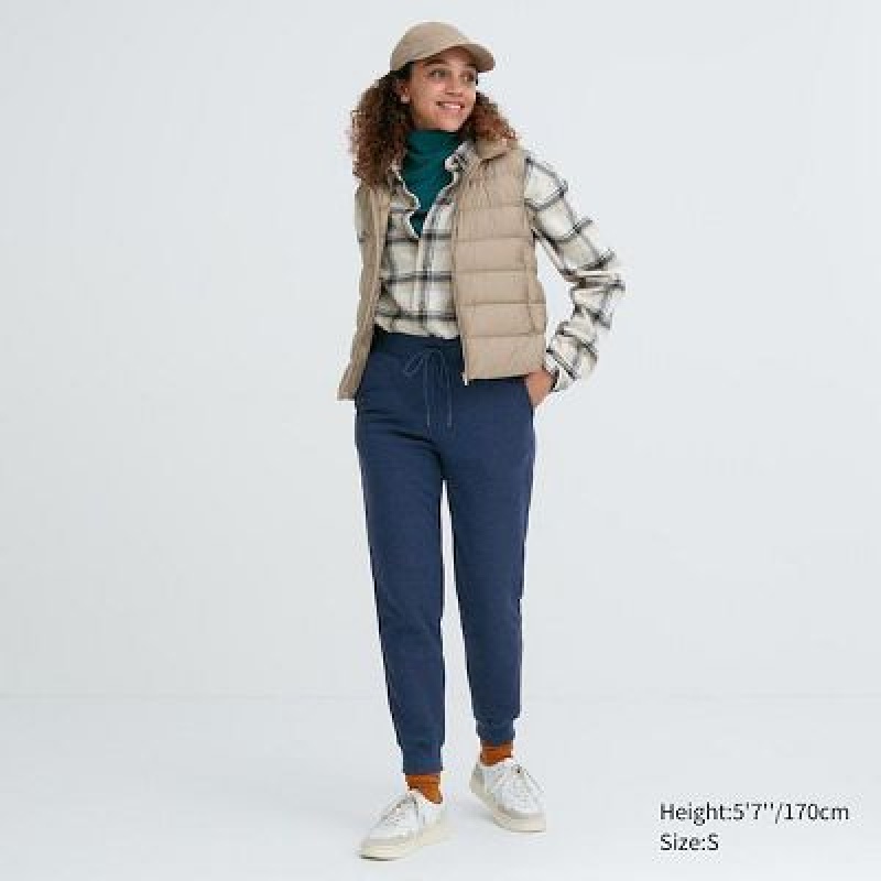 Uniqlo HEATTECH Pile Lined Sweat レディース パンツ 青 | 3372796