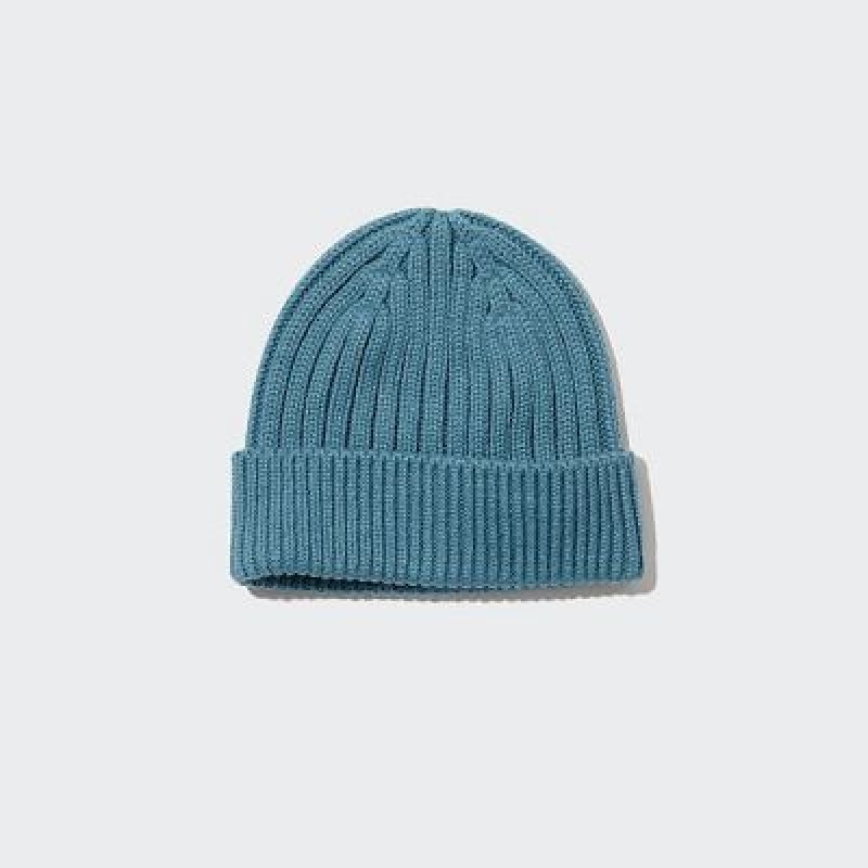 Uniqlo HEATTECH Ribbed レディース ビーニー 青 | 2054363