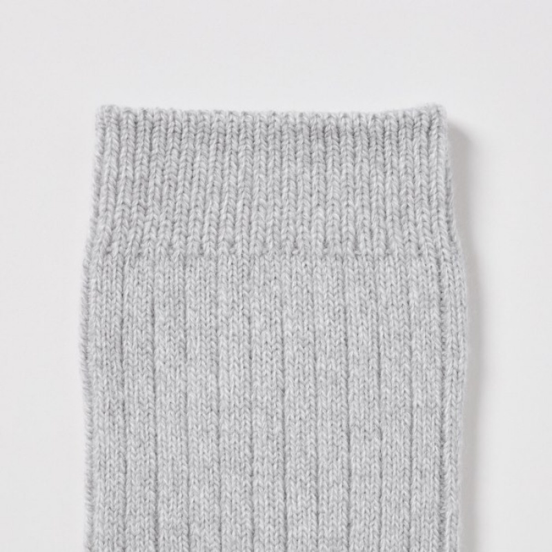 Uniqlo HEATTECH Ribbed レディース ソックス グレー | 4482764