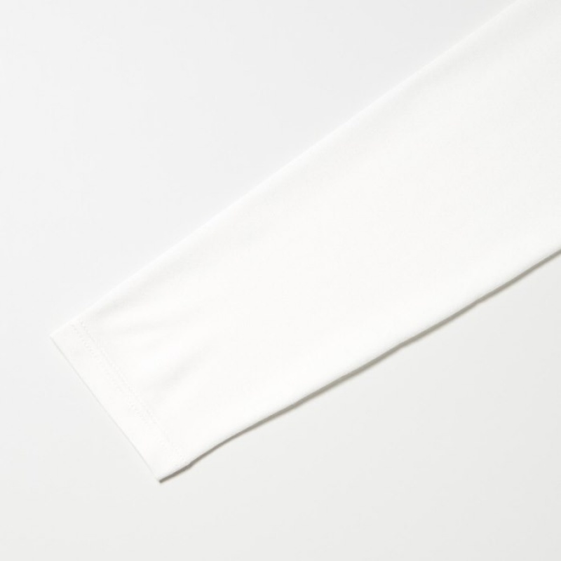 Uniqlo HEATTECH Scoop Neck Long-Sleeve レディース Tシャツ 白 | 3737900