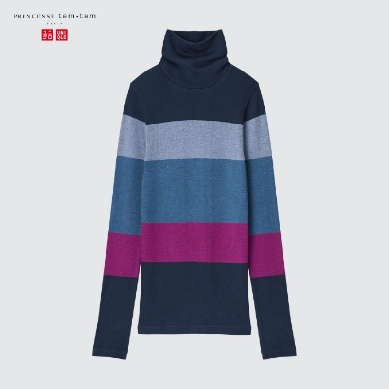 Uniqlo HEATTECH Seamless Ribbed Extra Warm レディース Tシャツ 赤 | 198545