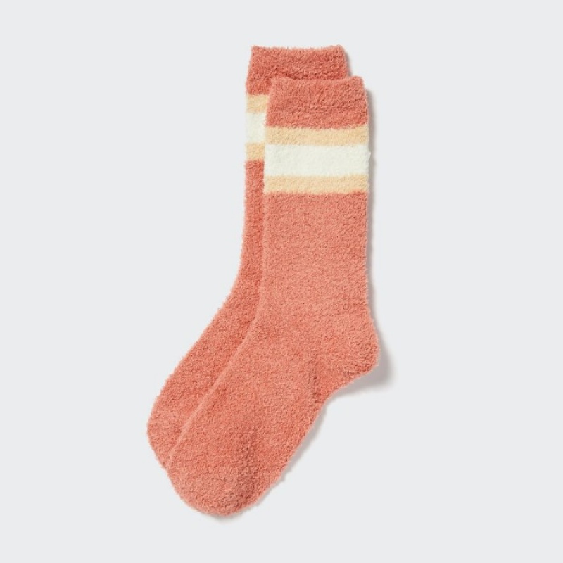 Uniqlo HEATTECH Soft Fluffy レディース ソックス オレンジ | 4840094