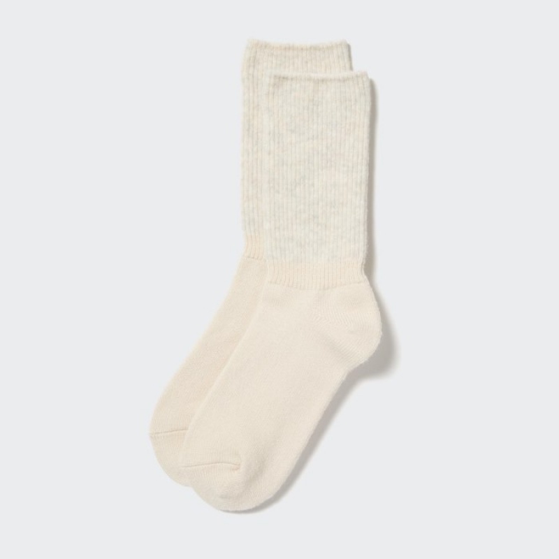Uniqlo HEATTECH Souffle レディース ソックス 白 | 7262938