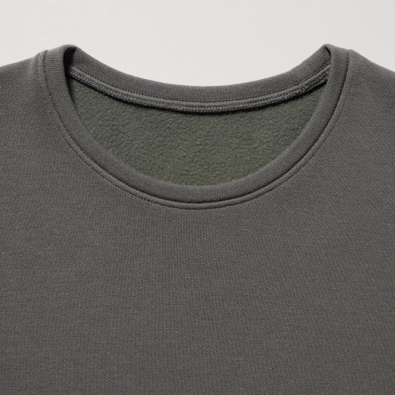 Uniqlo HEATTECH Ultra Warm Crew Neck Long-Sleeve レディース Tシャツ グレー | 1468591