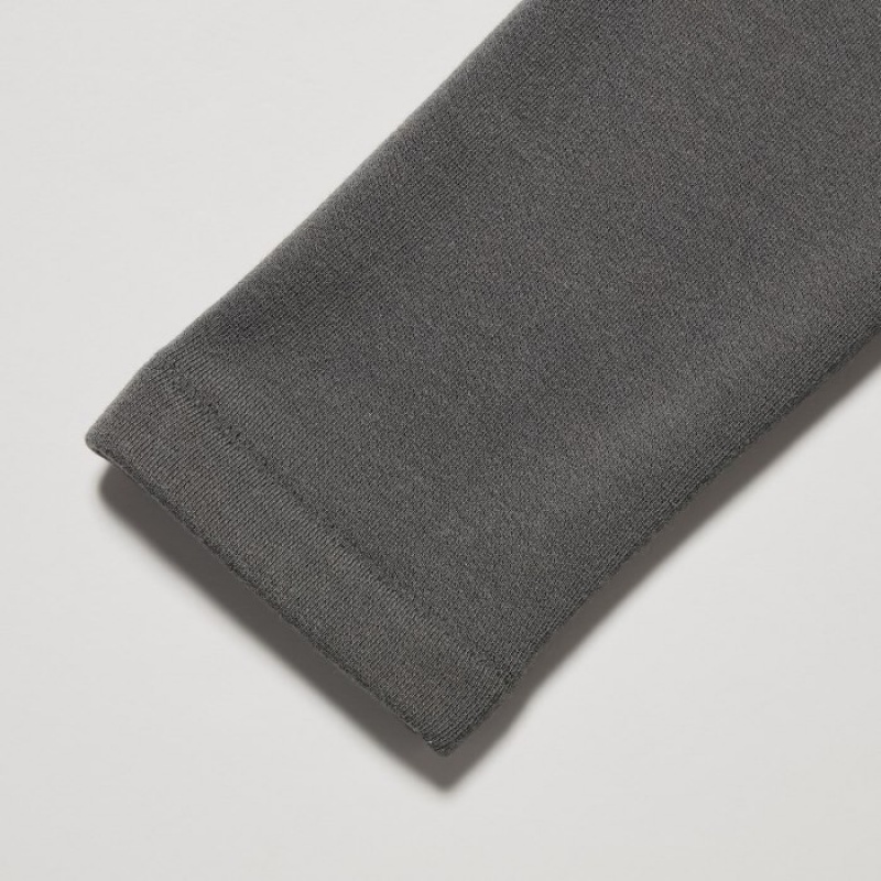 Uniqlo HEATTECH Ultra Warm Crew Neck Long-Sleeve レディース Tシャツ グレー | 1468591
