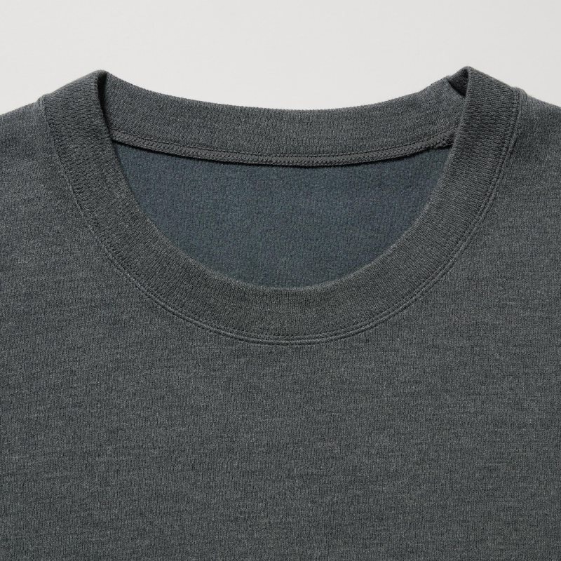 Uniqlo HEATTECH Ultra Warm Crew Neck Long-Sleeve メンズ Tシャツ グレー | 9881483