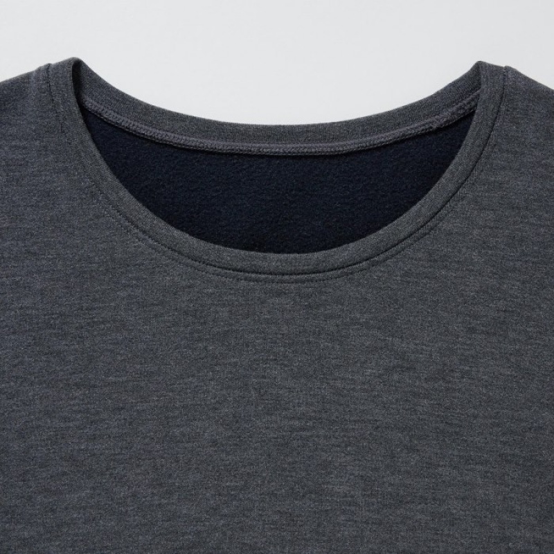 Uniqlo HEATTECH Ultra Warm Crew Neck Long-Sleeve レディース Tシャツ グレー | 592095