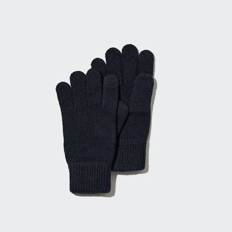 Uniqlo HEATTECH レディース グローブ ネイビー | 2793081