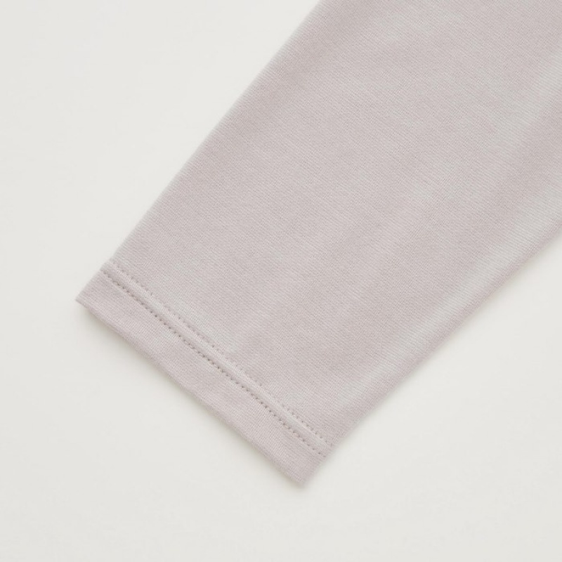 Uniqlo Heattech Crew Neck Long-sleeve レディース Tシャツ グレー | 3152726