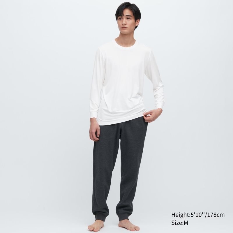Uniqlo Heattech Crew Neck Long-sleeve メンズ Tシャツ 白 | 930215