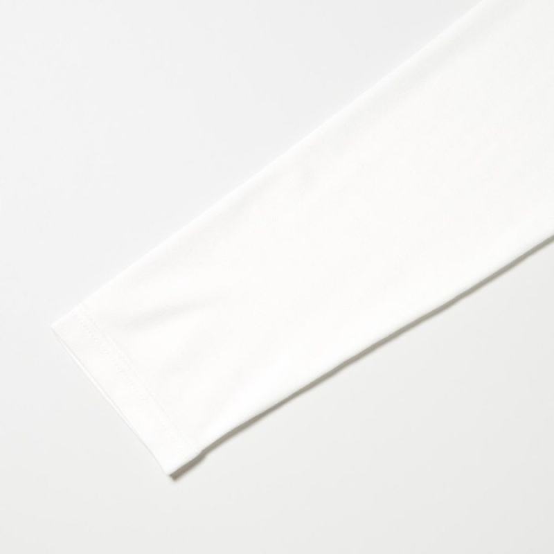 Uniqlo Heattech Crew Neck Long-sleeve レディース Tシャツ 白 | 7546910