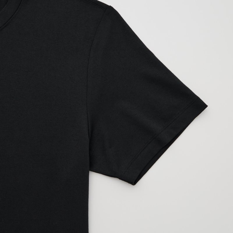 Uniqlo Heattech Crew Neck Short-sleeve メンズ Tシャツ 黒 | 1608604