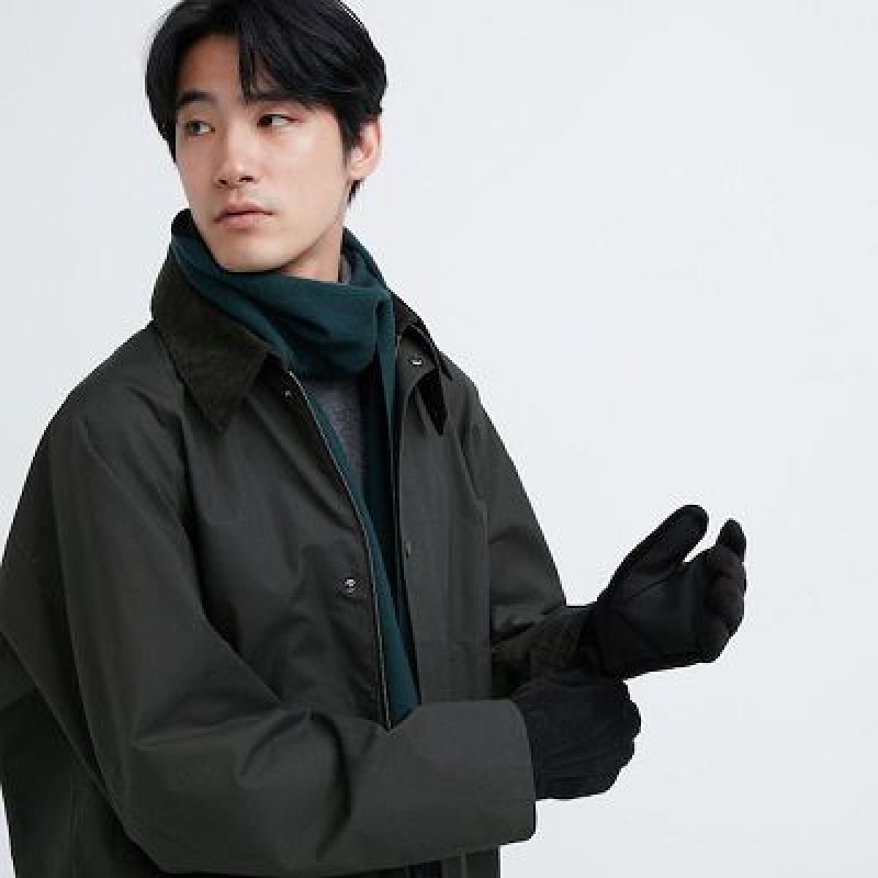 Uniqlo Heattech Lined Faux Suede レディース グローブ 黒 | 6630916
