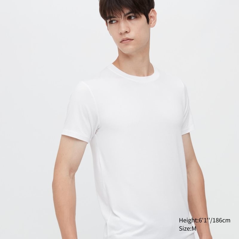 Uniqlo Heattech Short Sleeve メンズ Tシャツ 白 | 1742961