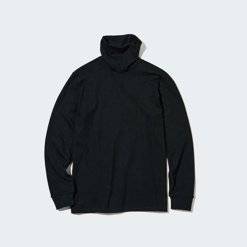 Uniqlo Heattech Ultra Warm Turtleneck Long-sleeve メンズ Tシャツ 黒 | 1720091