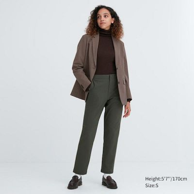 Uniqlo Heattech Warm Lined レディース パンツ 緑 | 7303934
