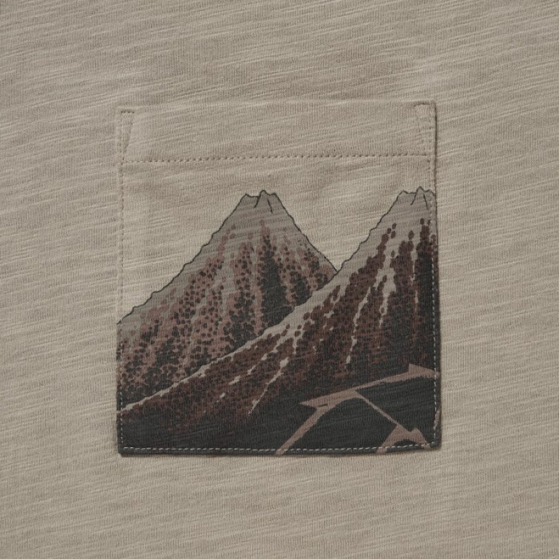 Uniqlo Hokusai UT Short Sleeve レディース Tシャツ ベージュ | 4464343