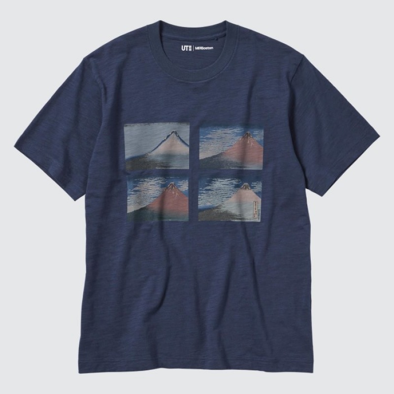 Uniqlo Hokusai UT Short Sleeve レディース Tシャツ 青 | 9143594