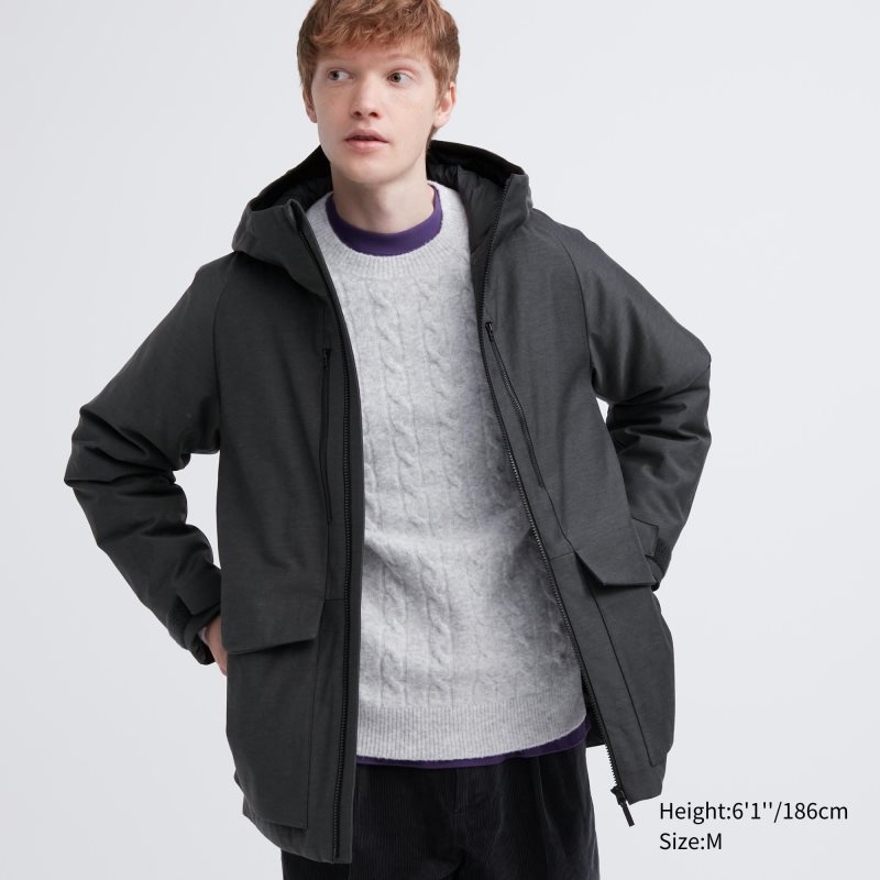 Uniqlo Hybrid Down 3d Cut メンズ パーカージャケット グレー | 2001692
