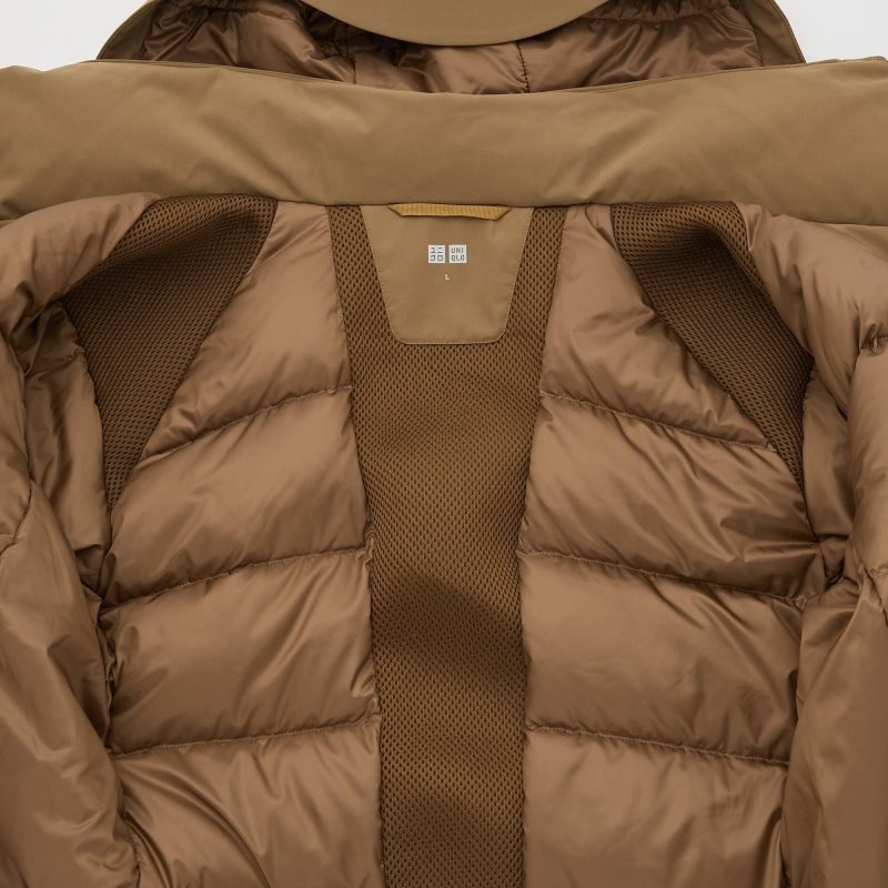 Uniqlo Hybrid Down メンズ パーカージャケット ネイビー | 493359