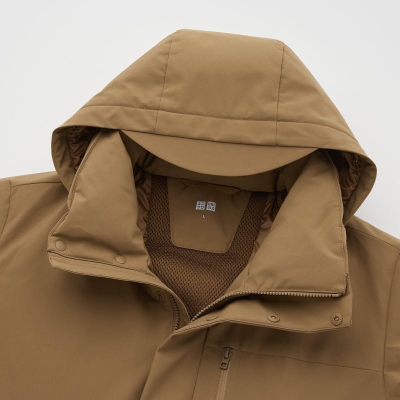 Uniqlo Hybrid Down メンズ パーカージャケット ネイビー | 493359