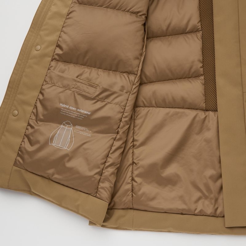 Uniqlo Hybrid Down メンズ パーカージャケット ネイビー | 493359