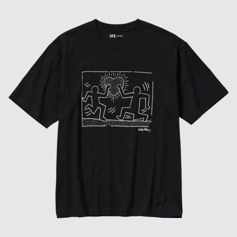 Uniqlo Keith Haring UT Short Sleeve レディース Tシャツ 黒 | 2086421